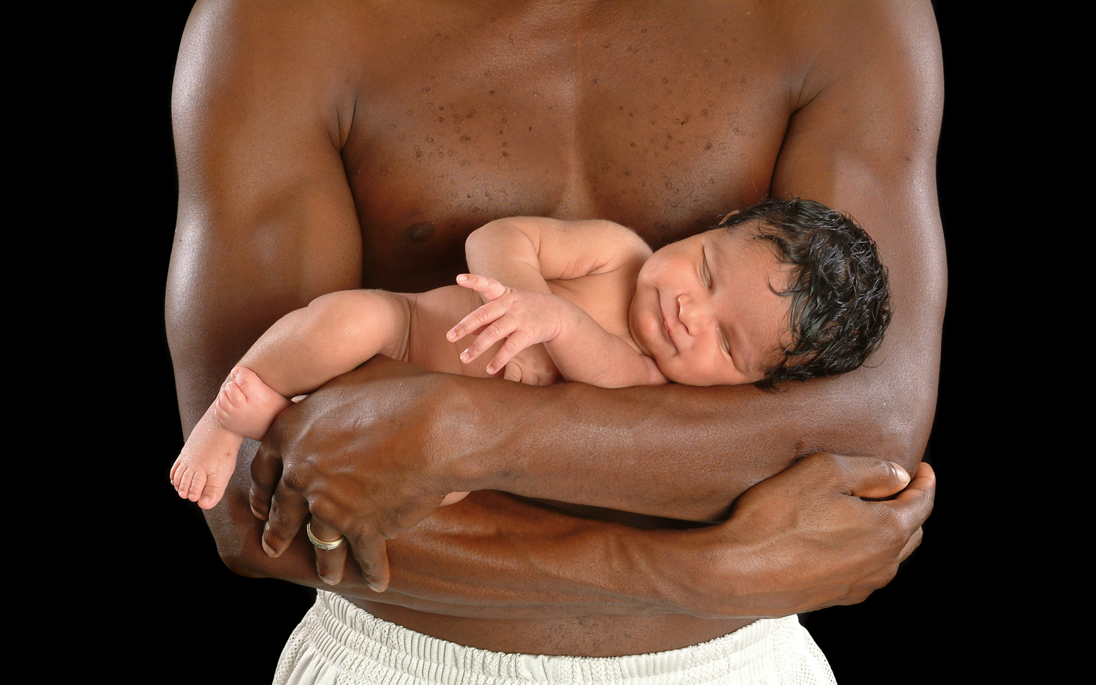 Father with Newborn